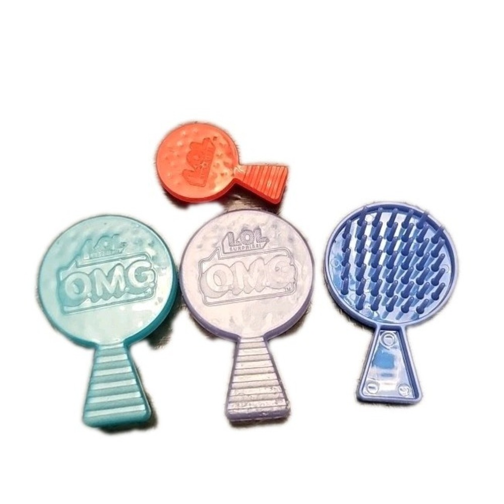 LOL Surprise OMG DOLL Accessory Silver Hairbrush Hair Brush (3) LG (1) SM